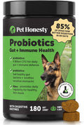 Pet Honesty Probióticos para Perros con Prebióticos y Enzimas, 6B UFC, Calabaza, 180 Masticables
