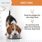 Chew + Heal Labs Aceite de Pescado Omega 3 para Perros Pequeños y Cachorros - 180 Mini Cápsulas Blandas - 300mg Aceite de Salmón Salvaje - EPA y DHA