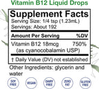HoneyCombs Vitamin B12 Liquid Drops, 8 Fl Oz (237 ml) - Cianocobalamina