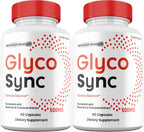 Glyco Sync Cápsulas, Ingredientes Naturales, Máxima Potencia, Suplemento (2 Envases)