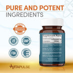 VitaPulse L-Triptófano 1500mg, 240 Cápsulas, Fórmula Nocturna, No Transgénico