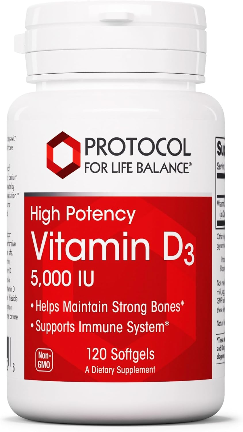 PROTOCOL FOR LIFE BALANCE - Vitamina D3 5000 UI - 120 Cápsulas Blandas