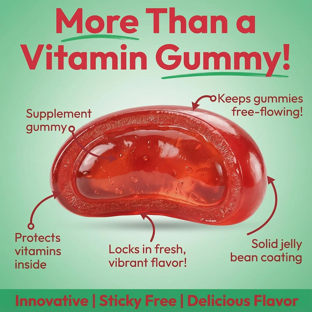 Human Beanz Vitamin D3 Gominolas Jelly Bean, 2000 IU, 120 Gominolas (Sabor Fresa)