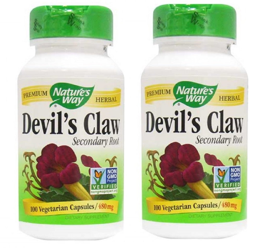 Nature's Way Garra del Diablo Raíz, 960mg por Dosis, 100 Cápsulas (Paquete de 2)