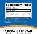 Nutricost Cloruro Sódico 1000mg, 240 Comprimidos - Comprimidos de Sal, No OGM, Sin Gluten