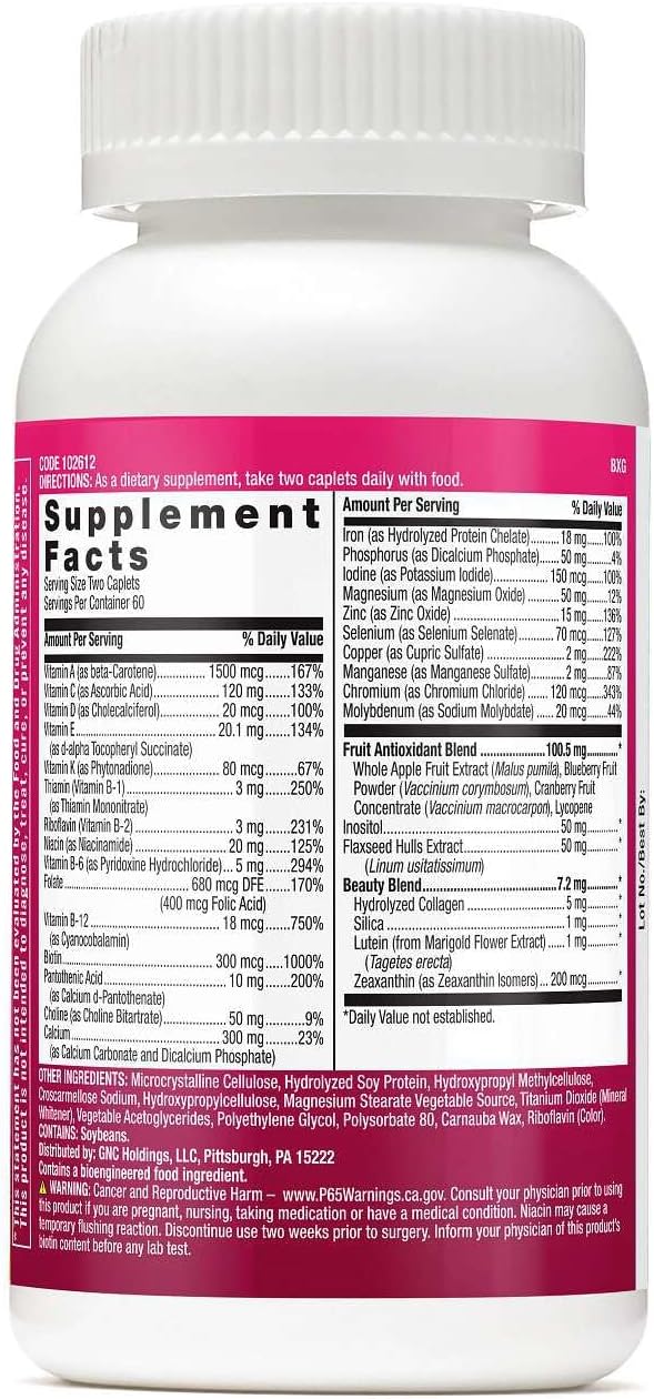GNC Milestones Multivitamínico para Niñas de 12 a 17 años, 120 Comprimidos