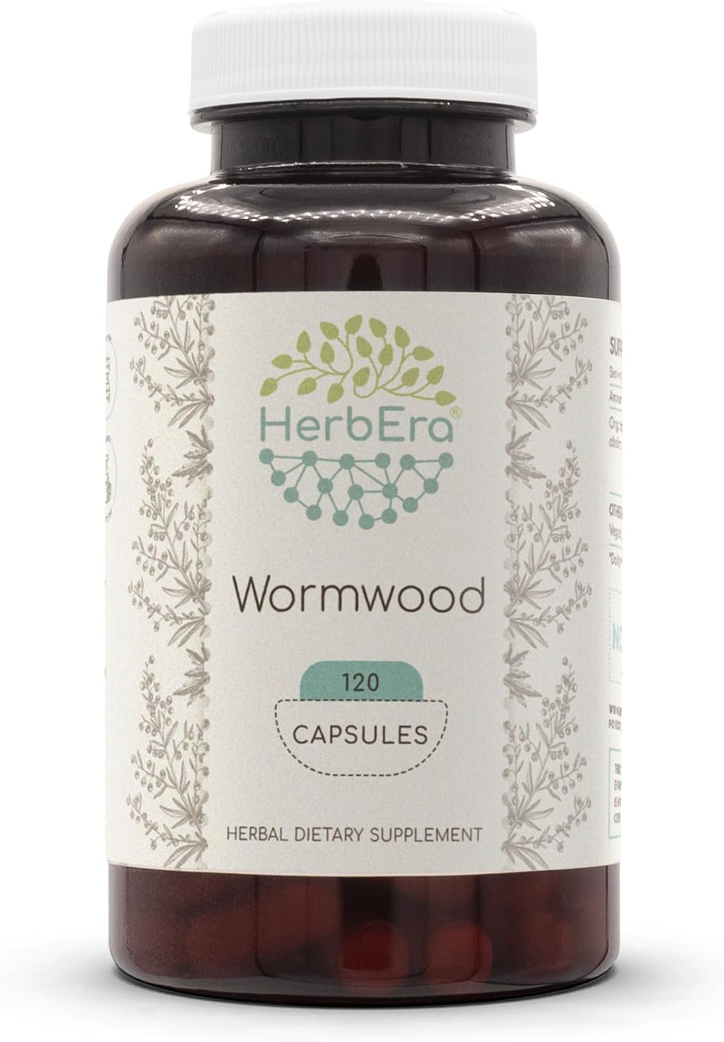 HerbEra Wormwood 120 Cápsulas, 400 mg de Ajenjo (Artemisia Absinthium)