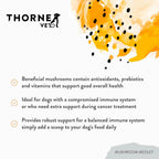 ThorneVet Mushroom Medley para Perros - Apoyo Inmunológico y Antioxidantes - con Reishi, Cola de Pavo, Cordyceps, Maitake y Chaga - Apoyo para Perros en Tratamiento contra el Cáncer - 120 Dosis