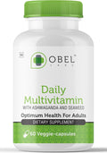obel Daily Multivitamin con Ashwagandha y Algas | Multivitamínico Completo para Hombres y Mujeres | 60 Cápsulas