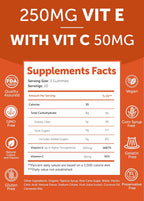 Lunakai Vitamin E 400 IU Gummies with Vitamin C 50mg - d-Alpha-Tocopherol for Immune, Eye & Skin Support - 60 Gummies
