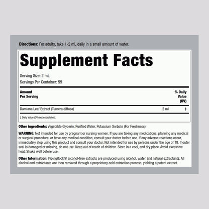Extracto Líquido de Hoja de Damiana de – Sin gluten: Apto para personas con sensibilidad al gluten o enfermedad – Image 2