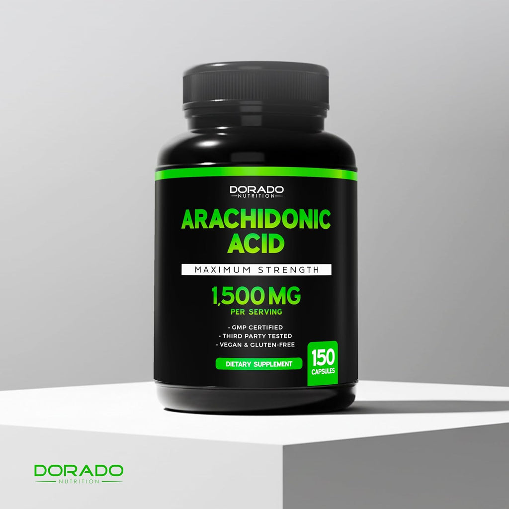 Ácido Araquidónico 1500mg (150 Cápsulas) - Suplemento para Masa Muscular y Fuerza