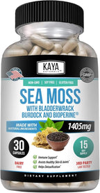 Kaya Naturals Sea Moss - Suplemento de Movilidad para Hombres y Mujeres, 30 Cápsulas