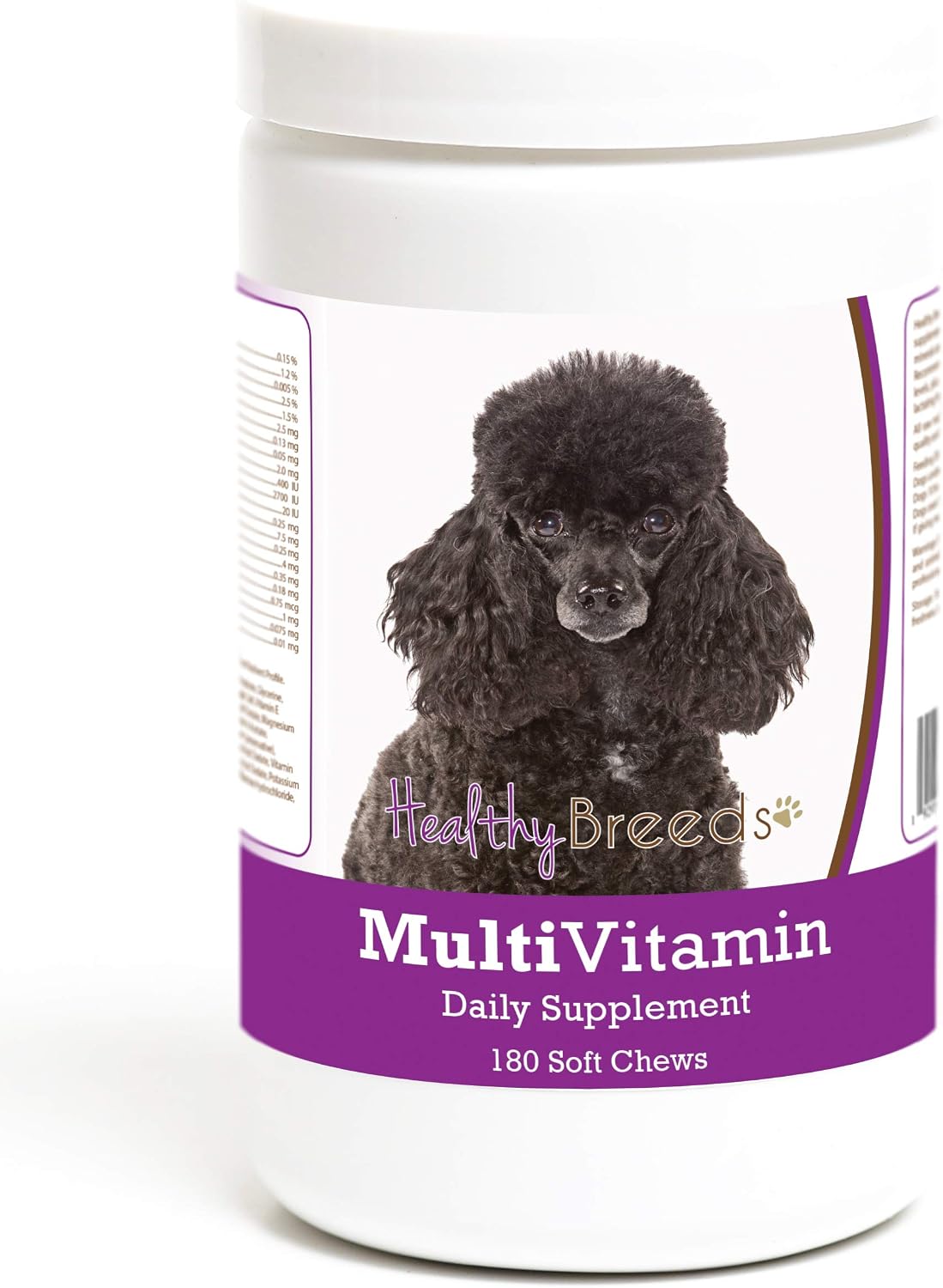 Healthy Breeds Poodle Multivitamin Soft Chew para Perros 180 Unidades