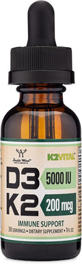 Vitamina D3 K2 5.000 UI Gotas Líquidas con K2Vital MK-7 200 mcg - Double Wood