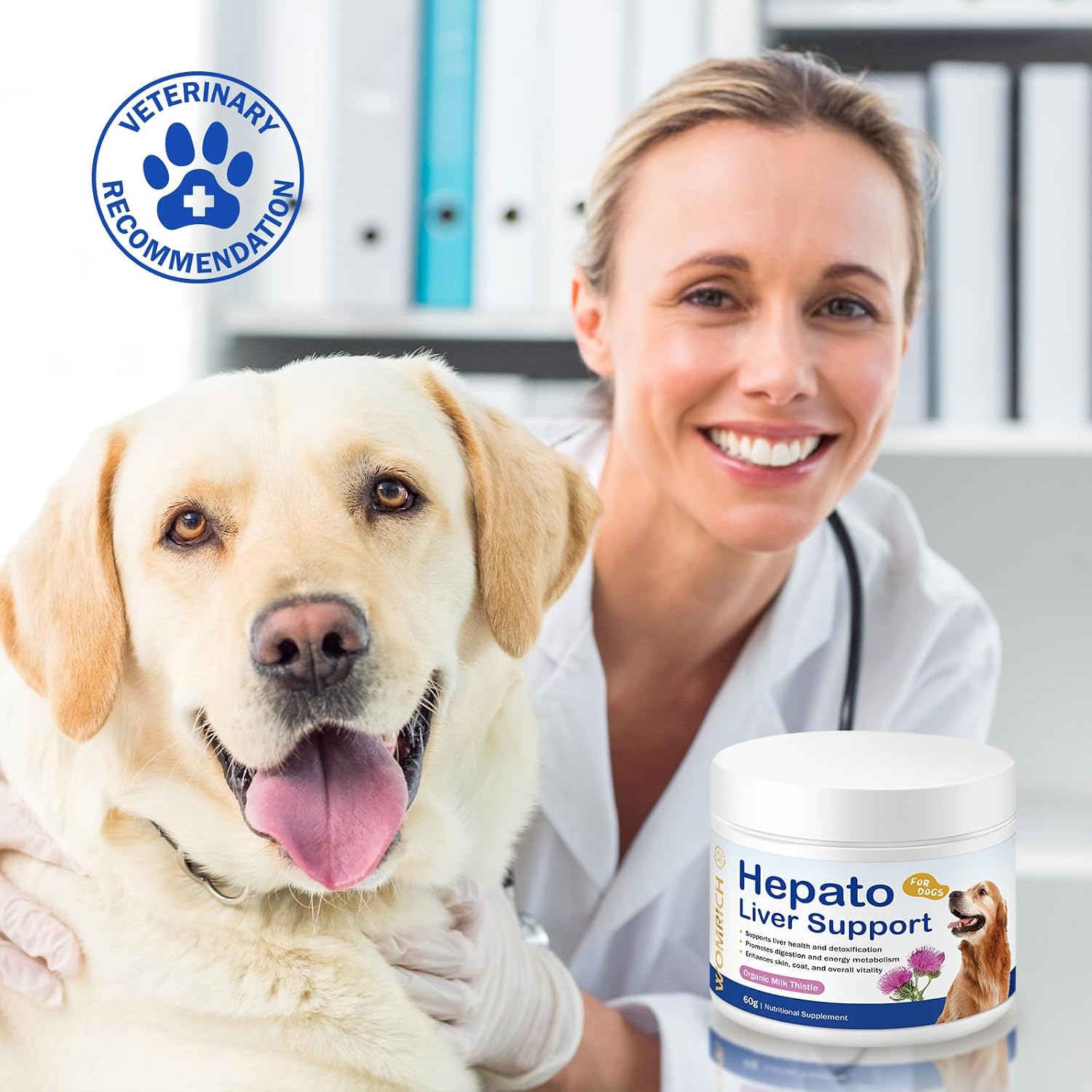 Hepato Liver Support for Dogs – Cardo Mariano con Complejo B (60g)