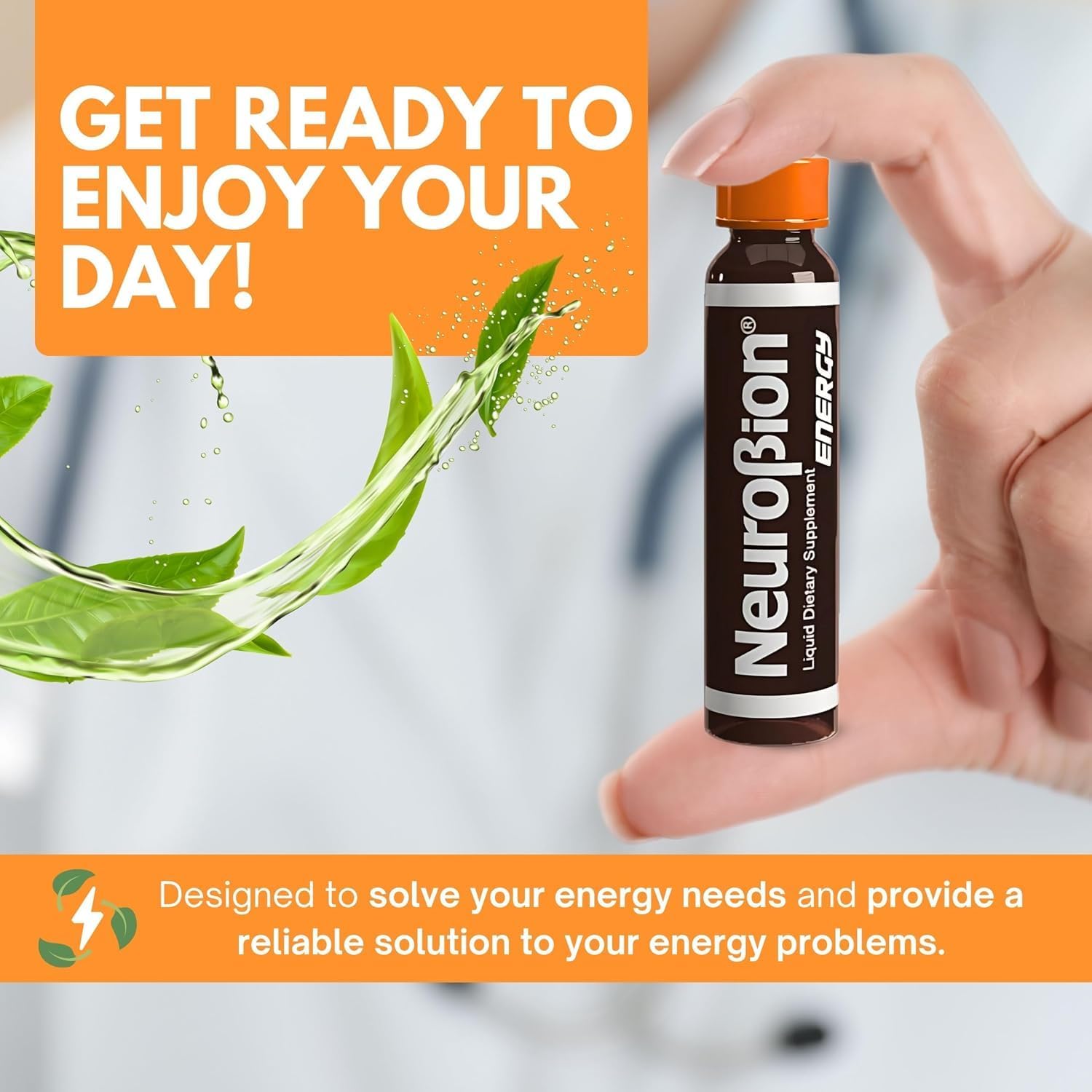 Neurobion Energy Multivitamínico Líquido + Energy Blend, 10 viales x 250 ml