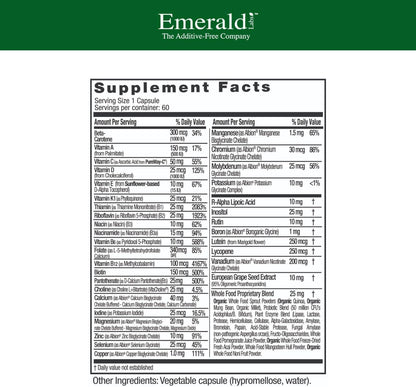 EMERALD LABS Complete 1-Daily Multi - – La protección de las células frente al daño oxidativo (vitaminas C y E, – Image 2