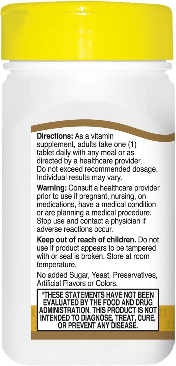 21st Century Vitamina B-6 100 mg, 110 Comprimidos