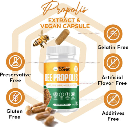 HONEYBEEZONE Cápsulas de Propóleo de Abeja 100% Natural – Image 3