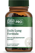 GAIA HERBS PRO Fórmula Pulmonar Diaria - Apoyo a la Salud Respiratoria - Suplemento con Hoja de Gordolobo, Raíz de Malvavisco y Más - Vegano, Sin Gluten, Sin Soja - 60 Cápsulas Líquidas