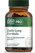 GAIA HERBS PRO Fórmula Pulmonar Diaria - Apoyo a la Salud Respiratoria - Suplemento con Hoja de Gordolobo, Raíz de Malvavisco y Más - Vegano, Sin Gluten, Sin Soja - 60 Cápsulas Líquidas