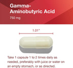 PROTOCOL FOR LIFE BALANCE GABA 750 mg - 120 Cápsulas Vegetales