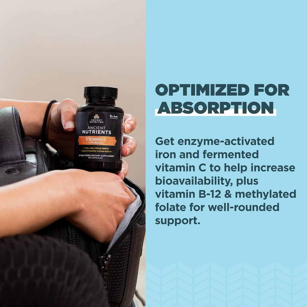 Ancient Nutrition Probióticos y Vitamina C - 30 Dosis
