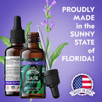 Extracto de Salvia Orgánico – Salvia officinalis – Sin Alcohol – 2 oz