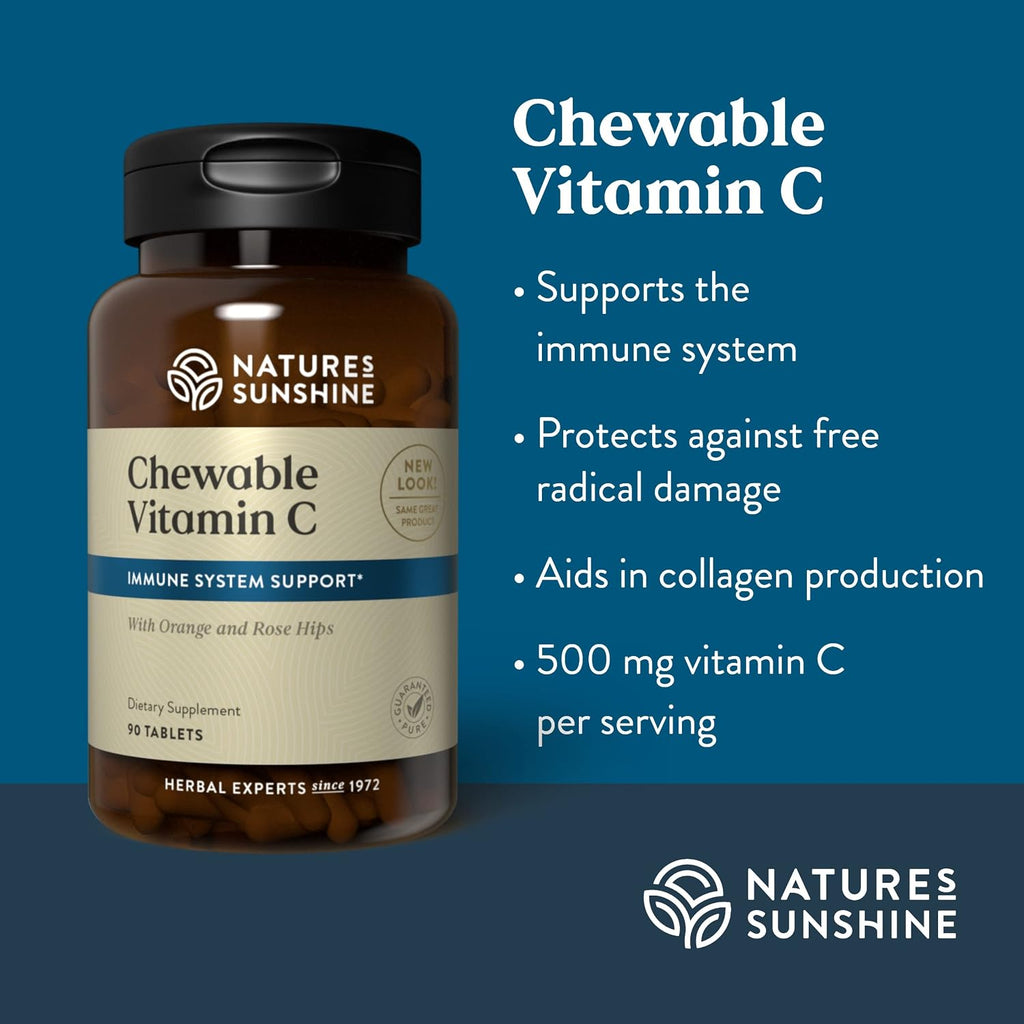 Nature's Sunshine Vitamina C Masticable 250 mg, 90 Comprimidos