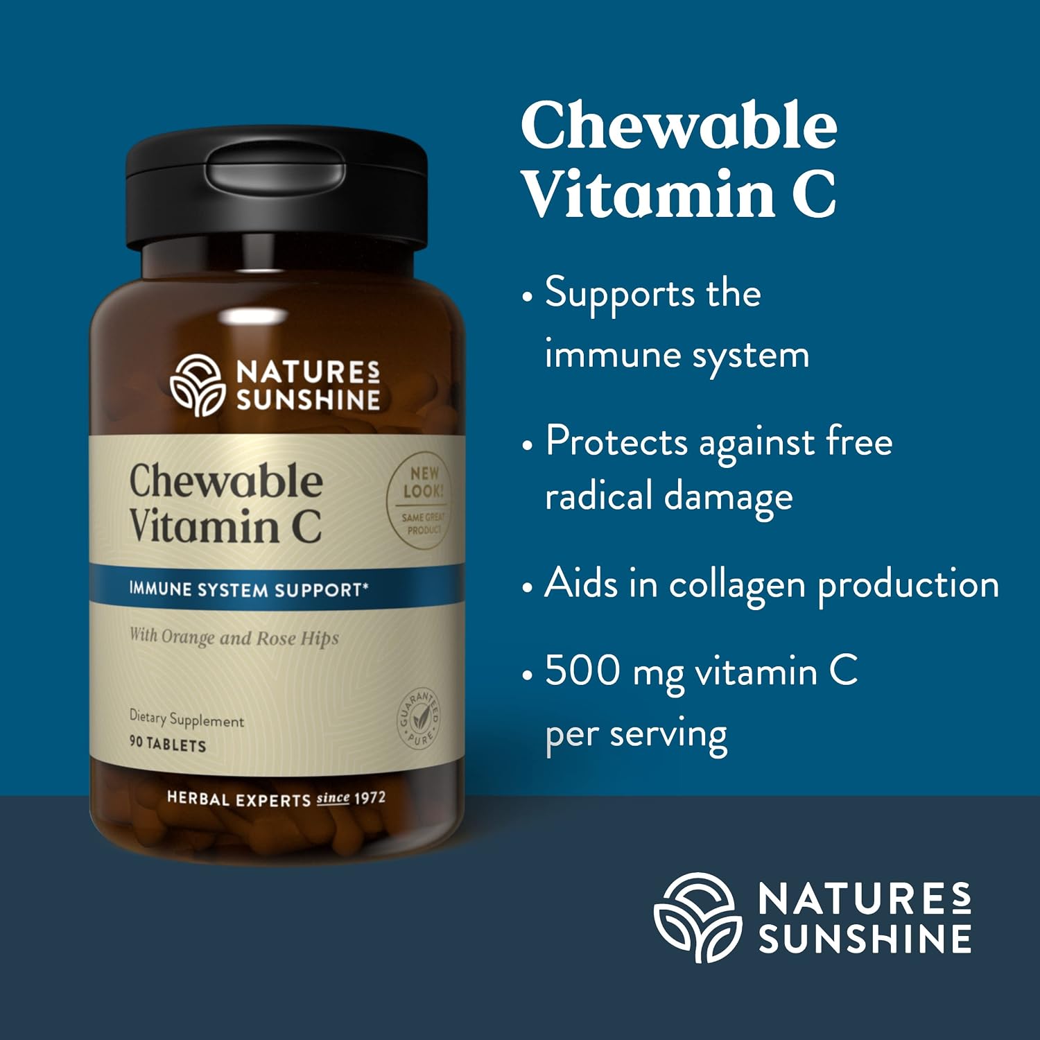 Nature's Sunshine Vitamina C Masticable 250 mg, 90 Comprimidos
