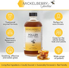 Mickelberry Gardens Pollen Honey Tonic (Pack de 2, 118 ml cada uno) - Apoyo Respiratorio Natural