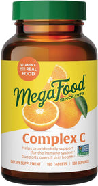 MegaFood Complex C - Suplemento de Vitamina C Vegano con Alimentos Reales, 60 Comprimidos