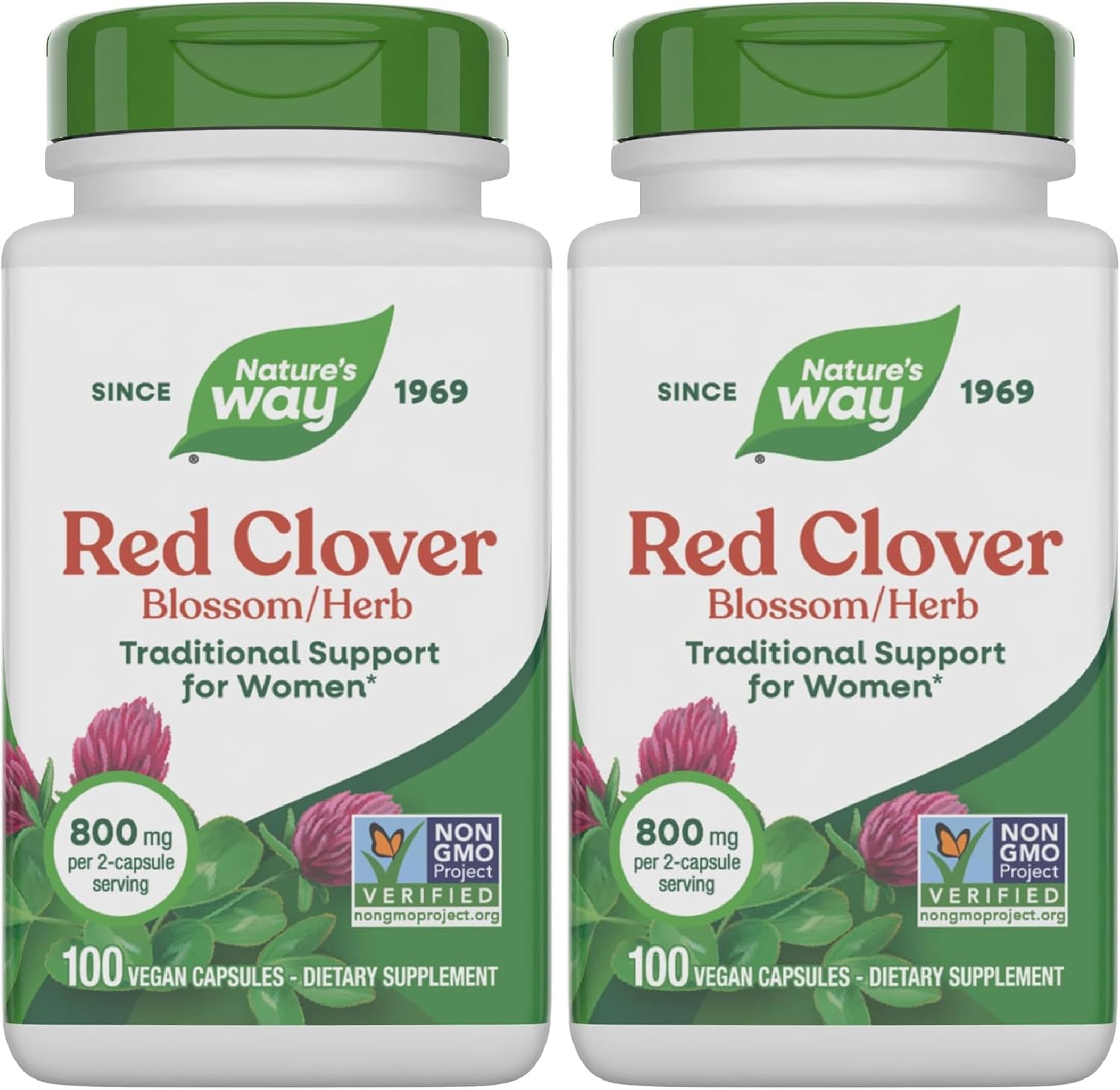 Nature's Way Trébol Rojo 800 mg - 100 Cápsulas Veganas