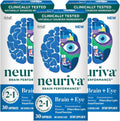 Neuriva Brain + Eye - Suplemento para Memoria, Concentración y Salud Visual - 90 Cápsulas (3 Envases de 30)