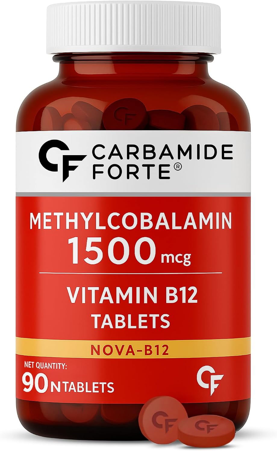 Carbamide Forte Vitamina B12 Metilcobalamina 1500 mcg - 90 Comprimidos