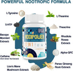 17-en-1 Brain Supplement for Memory and Focus | Nootropic Brain Supplement for Mental Clarity, Concentration, Alertness | Natural Nootropics with Herbal Extracts, Vitamins & Amino Acids (60 Tablets)