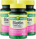 Biotina 1000 mcg – Pack de 2 Botes (300 Softgels) – Unique Bundle