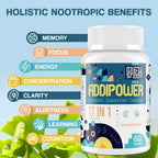 Sapotax Suplemento Cerebral 17 en 1 para Memoria y Concentración | Nootrópico Natural con Extractos Herbales, Vitaminas y Aminoácidos (120 Comprimidos)