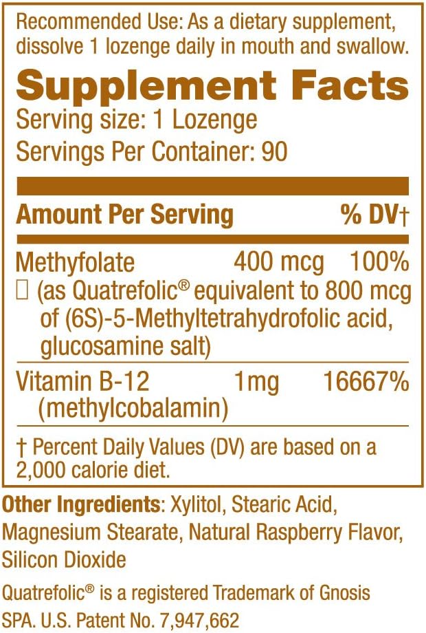 Arches Tinnitus B12 Formula – Metilfolato 400 mcg, Metilcobalamina 1000 mcg, 90 Comprimidos Sublinguales