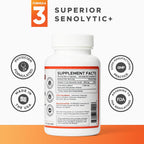 Superior SENOLYTIC+ | Complejo Fisetin-Quercetina | Formulado por Médicos