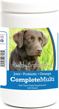 Healthy Breeds Multivitamínico Todo en Uno para Labrador Retriever – 120 Comprimidos Masticables