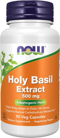 NOW Foods Extracto de Albahaca Santa (Tulsi) 500 mg, 90 Cápsulas Vegetales
