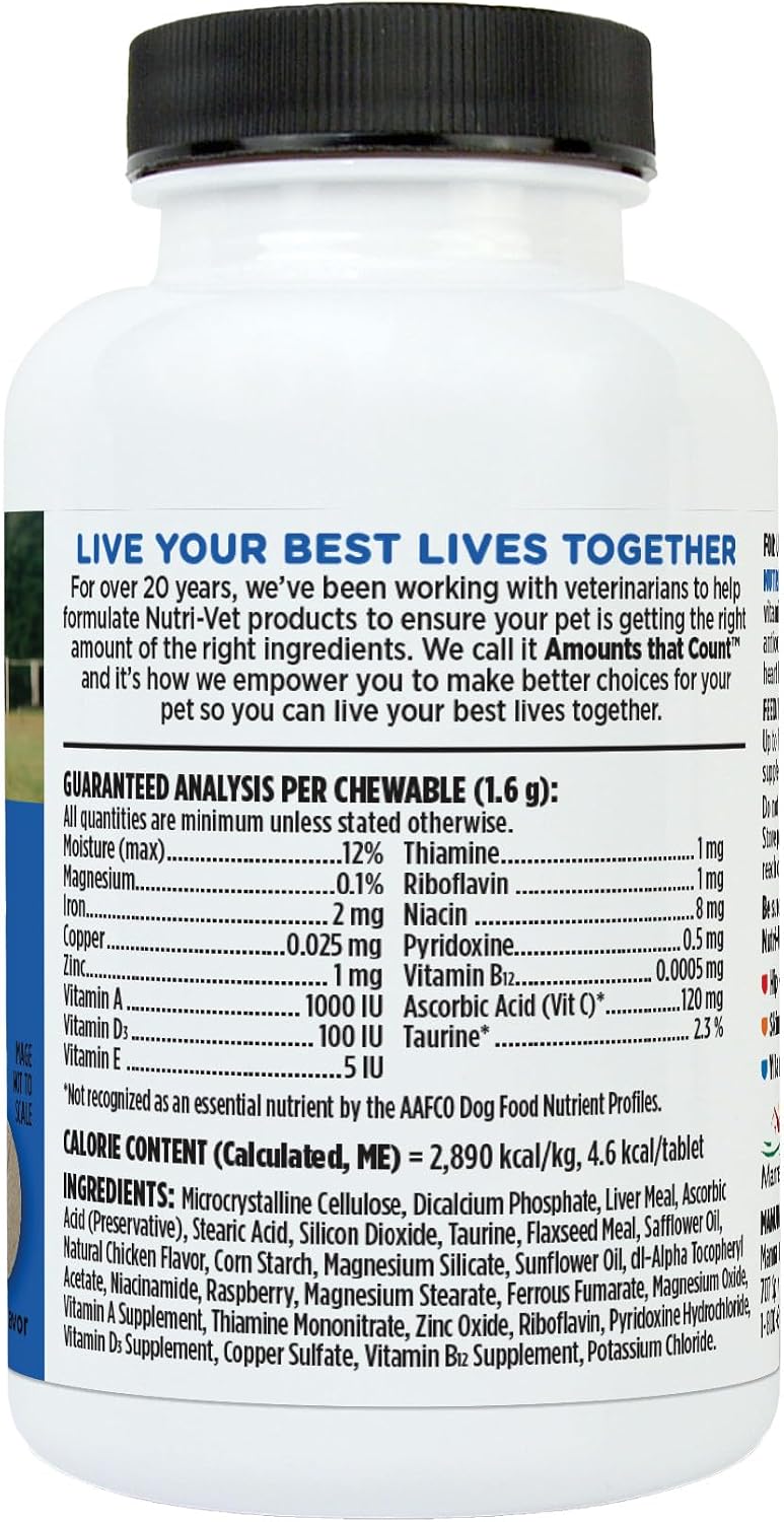 Nutri-Vet Puppy-Vite Masticables para Cachorros - Multivitamínico y Minerales - 60 Comprimidos