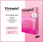 Vivioptal Women, 30 Cápsulas, CoQ10 y Omega-3, Multivitamínico y Multimineral, Sin Gluten, Fórmula Alemana