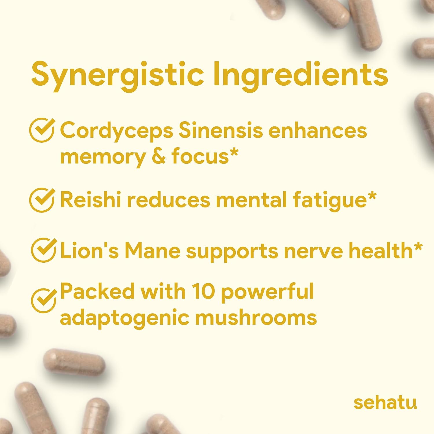Clarity Plus Cognitive Wellness Supplement – 10 Hongos Adaptógenos – 60 Cápsulas