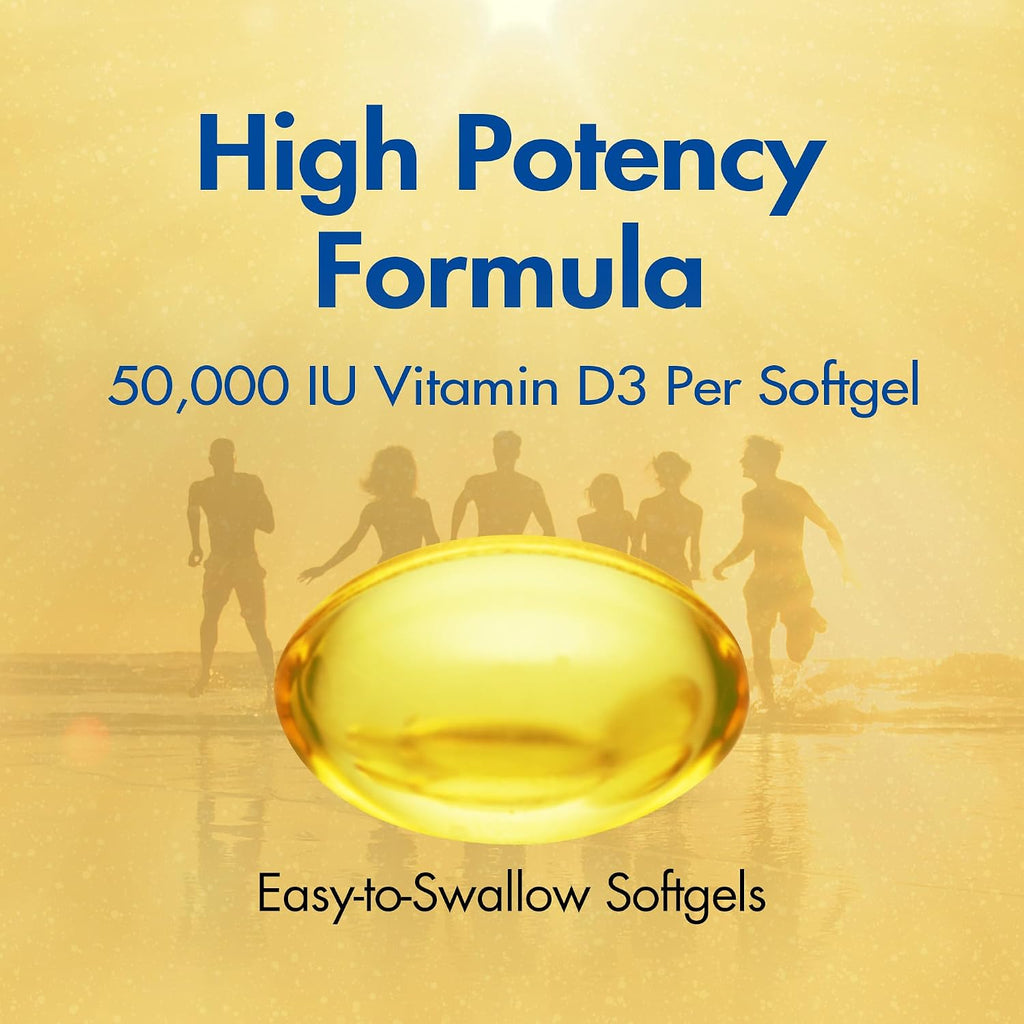 ULTRA-D3 Vitamina D3 50.000 IU, 12 Cápsulas Blandas, Blíster Semanal con Seguimiento