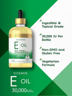 Carlyle Aceite de Vitamina E, 30.000 UI, 74 ml - Uso Oral y Tópico