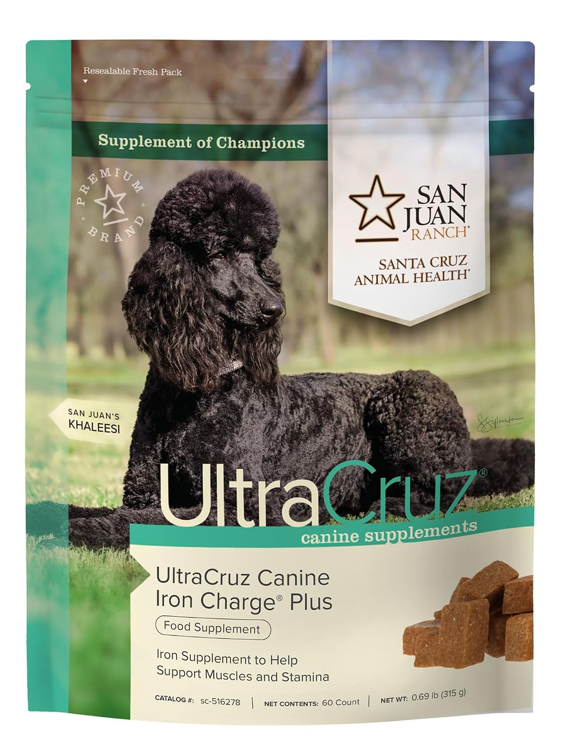 UltraCruz Canine Iron Charge® Plus, 60 Chews Sabrosos para Perros