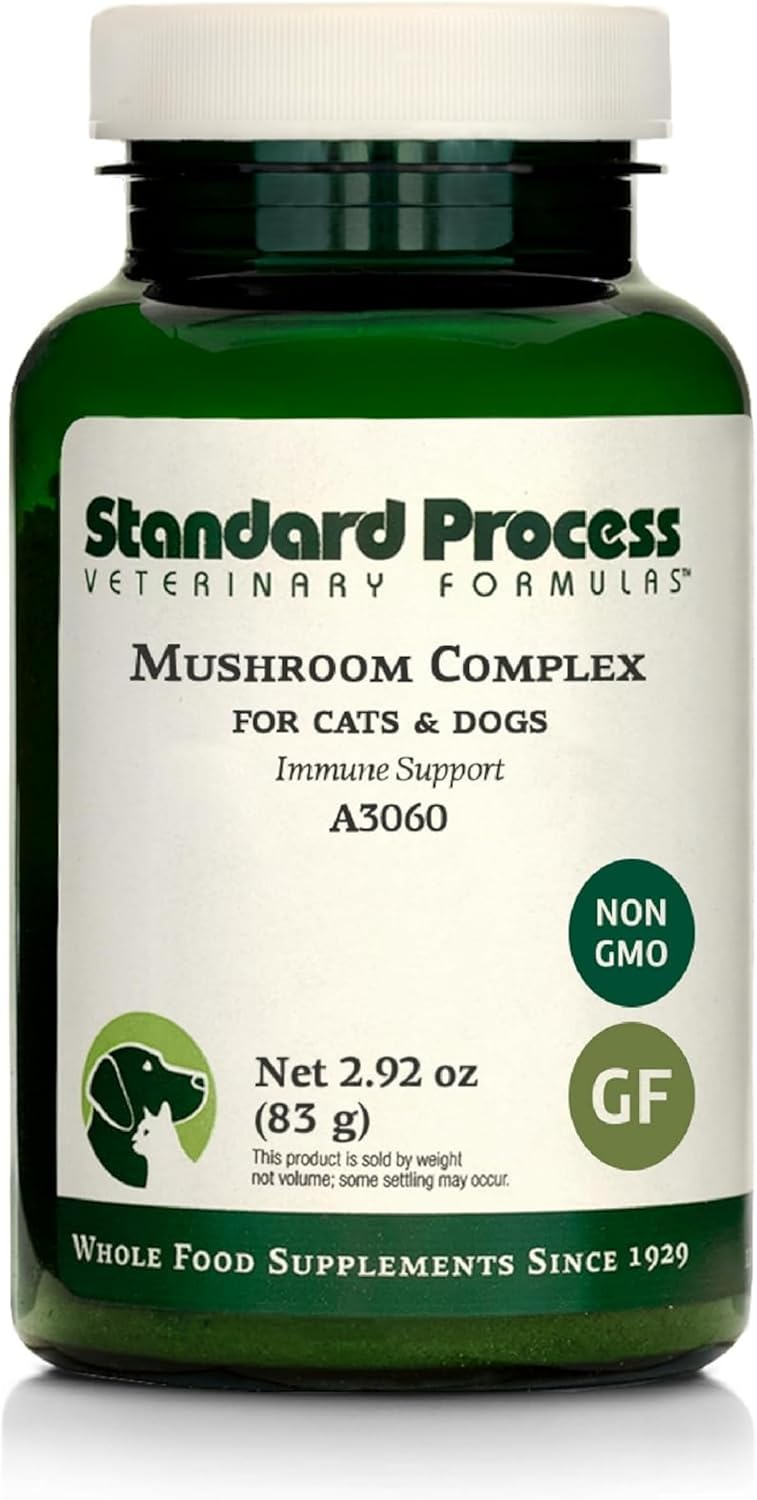 Standard Process Mushroom Complex para Perros y Gatos - Suplemento Inmunitario con Colostro Bovino y Melena de León - 82 g